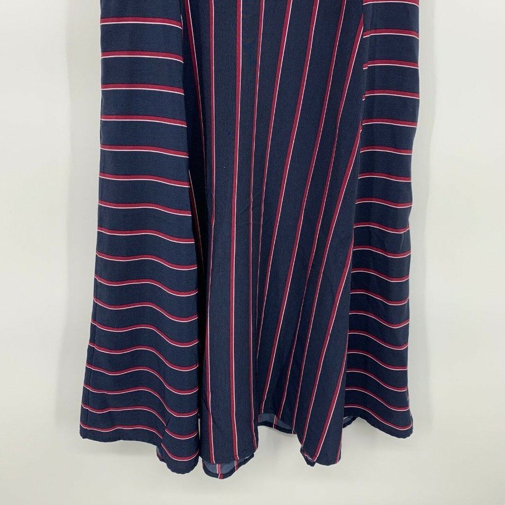 Tommy Hilfiger Shirt Dress Navy Blue Stripe Button Down Sleeveless - Picture 7 of 7